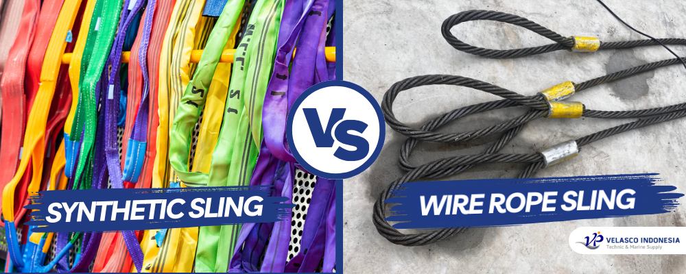 Perbedaan Synthetic Sling dan Wire Rope Sling dalam Aplikasi Lifting