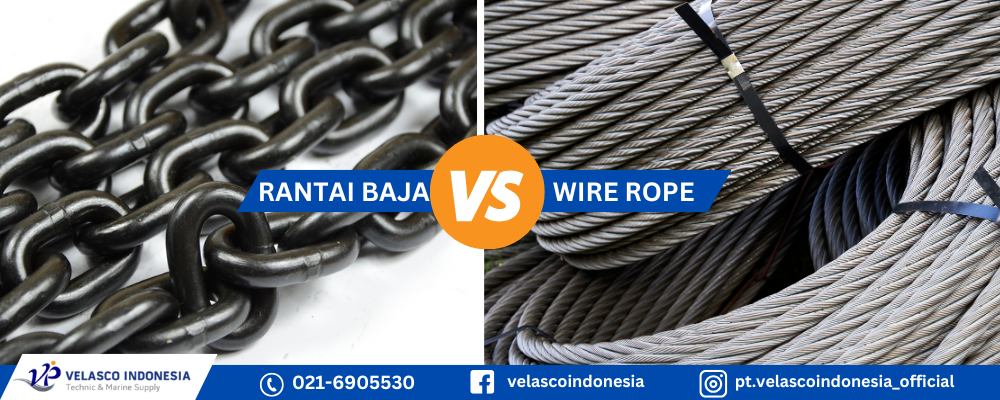 Perbedaan Kekuatan Rantai Baja dan Wire Rope Sling